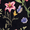 Black Retro Flower, variant on Gocvo Canvas Tote Bags for Women, Large Multi-Pocket Shoulder Handbag, Crossbody Messenger Bag, Retro Flower