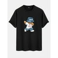 thumbnail image 3 of 100% Cotton Bear Graphic Print Short Sleeve Crew Neck Tee - Men's Summer Outdoor T-Shirts - Breathable, Soft, Comfortable, Relaxed Fit, Ideal for Casual Wear, Hiking, Camping, and Outdoor Activities, 3 of 8