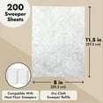 thumbnail image 5 of 200 Pack Disposable Dry Mop Pads for Floor Cleaning, Bulk Cloth Refills for Sweeper, 5 of 9