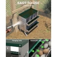thumbnail image 3 of Edtara 6-Compartment Poultry Nesting Box, Durable Galvanised Steel With Legs, Inclined Laying Nests, Ventilation, and Easy Egg Collection, 3 of 6
