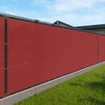 thumbnail image 2 of Fence Privacy Screen 3' x 17' Heavy Duty Windscreen Fencing Mesh Fabric Cover for Patio Garden Backyard Lawn Carport Pool Fence, Red, 2 of 6