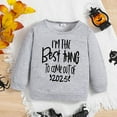 thumbnail image 2 of FAOWME Garçons Filles Enfants Automne 2025 Sweat à Capuche Imprimé Lettre Mode Sport Gris 2-3 Ans, 2 of 7