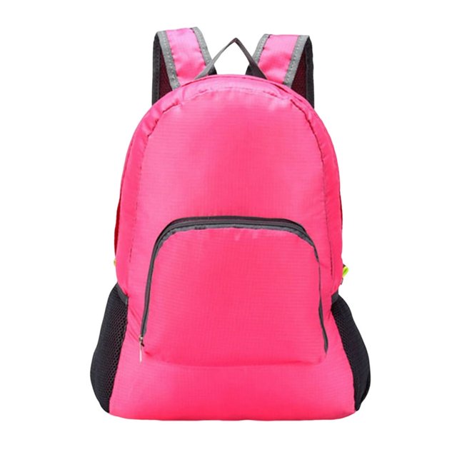 Travel Backpack Wide Shoulder Straps Smooth Zipper Multi Compartments Side Mesh Pockets Large Capacity Storage Adjustable Lightweight Packable Backpack Outdoor Supplies