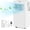 white control panel, variant on SOLLED 8,000 BTU Portable Air Conditioner Cools 350 Sq Ft 3-in-1 AC with Dehumidifier Fan Quiet Remote Control Window Kit Easy to Move for Home Office White