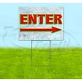 thumbnail image 1 of Enter Arrow (18" x 24") Yard Sign, Includes Metal Step Stake, 1 of 6