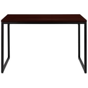 Flash Furniture Tiverton Industrial Modern Desk - مكتب الصف التجاري مكتب الكمبيوتر ومكتب المنزل - 47 Long (Mahogany / Black)