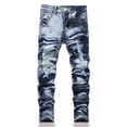thumbnail image 2 of RUTAYY Boys Distressed Jeans High Street Long Denim Pants with Pocket Comfortable Stretch Fashion Travel Trousers, 2 of 9
