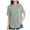Grey, variant on Women's Casual T Shirts Cotton Mid Sleeve Summer Basic Tunics Tee Tops
