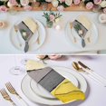 thumbnail image 2 of Yellow Grey Cloth Napkins, Vintage Stripe Farmhouse Wood Grain Ombre Washable and Reusable Dinner Napkins Set of 8, Table Napkin for Kitchen Party Birthday Wedding Hotel Housewarming 20"x20", 2 of 8