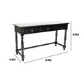 thumbnail image 5 of Benjara BM213517 Wooden Console Table with Carved Details & Turned Legs - Black, 5 of 5