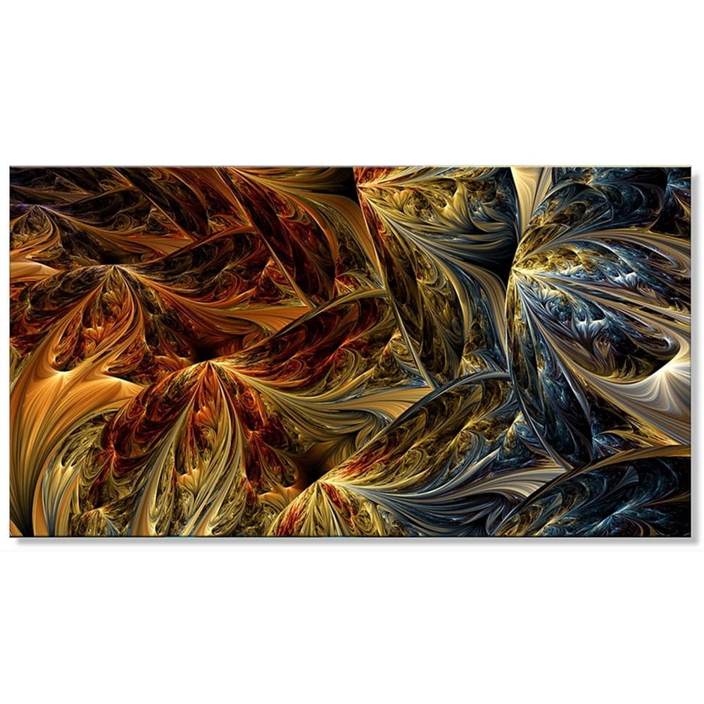 DESIGN ART  "Red VS Blue" 4-piece Large Canvas Print - Blue 32 in. wide x 16 in. high - 1 Panel