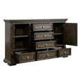 thumbnail image 4 of Liberty Furniture Industies, INC Big Valley 2 Door 6 Drawer Dresser in Brownstone w/ Heavy Distressing, 4 of 5