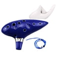 thumbnail image 1 of Methold Ocarina Classical Blue 12 Holes Ocarina Alto C Instrumento de música Esmalte brillante Cerámica Instrumento de viento de Cables de audio/vídeo, 1 of 6