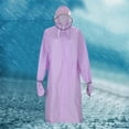 thumbnail image 4 of Rain Ponchos for Adults Reusable Large Extra Long Full Body Outdoor High Visibility Reflective Strips Cycling/Hiking/Fishing Breathable Adjustable with Hood Rain Coat Rain Jacket Sizes L, 4 of 7
