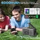 thumbnail image 4 of Radio solar de emergencia con manivela de 4000 mAh, radio meteorológica portátil NOAA AM, radio con dinamo, batería de polímero, linterna LED, alarma para camping., 4 of 9