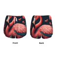 thumbnail image 3 of Daiia Colorful Floral Flamingo Pattern Women's 2 in 1 Running Shorts - Lightweight Athletic Workout Gym Yoga Shorts Liner with Phone Pockets-Medium, 3 of 7
