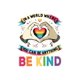 thumbnail image 2 of Camiseta de manga corta para mujer transpirable Moda de veranoWomen's Fun & Colorful 'Be Kind' Heart Graphic Tee - Casual Crew Neck Short Sleeve T-Shirt, Stretchy Polyester Blend, Machine Washable -, 2 of 6