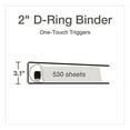 thumbnail image 2 of Cardinal Easy-Open ClearVue Locking Slant-D Binder, 1.5" Cap, 11 x 8 1/2, Black, 2 of 7