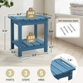 thumbnail image 3 of SERWALL HDPE Shower Bench for Inside Shower, Waterproof Shower Stool with Handles- Blue, 3 of 9