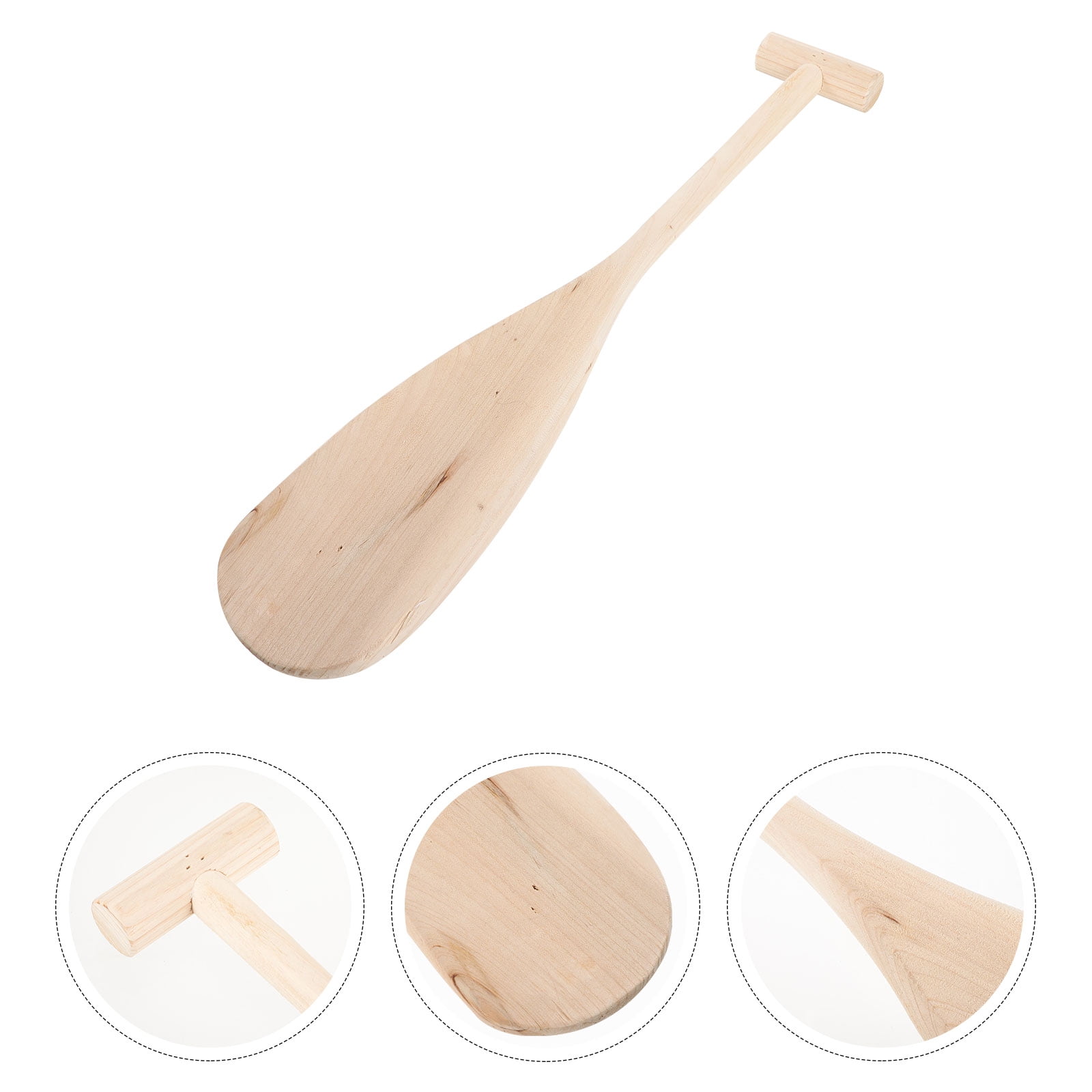 Eease 2pcs Wood Oar Kids Boats Paddle Comfort Canoes Paddle Wood Paddle for Canoes