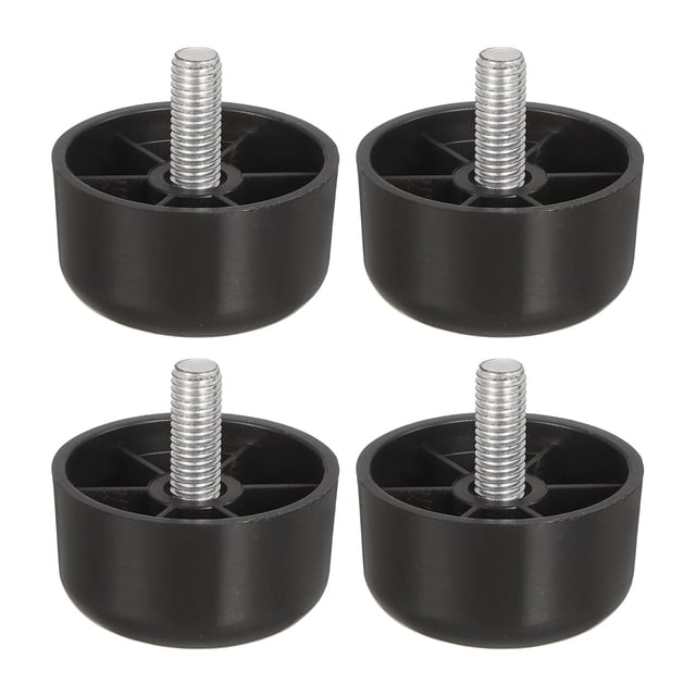 Uxcell 4 paquetes de patas de muebles de 1.18 x 2.17 pulgadas M10, patas de sofá de plástico, patas de reemplazo en forma de cono