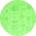 thumbnail image 1 of Ahgly Company Indoor Round Oriental Green Traditional Area Rugs, 8' Round, 1 of 4