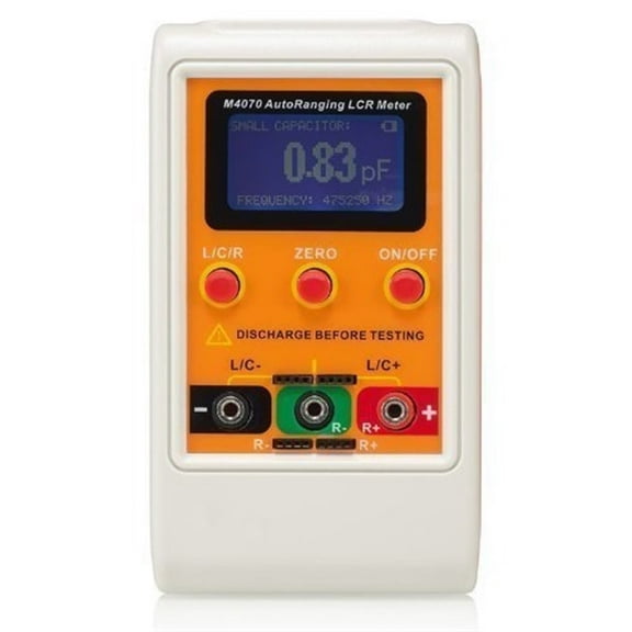 M4070 AutoRanging LCR Meter Up To 100H 100mF 20MR, 1% Accuracy 5 Digit Display Orange