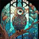 thumbnail image 1 of Pintura de diamante 5D DIY Kit de búho de taladro redondo completo decoración del hogar 30x30cm, 1 of 9