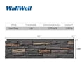 thumbnail image 5 of WallWell Iron Gray Premium Faux Stone Wall Panel, 46.25” x 12.88", Lightweight PU, DIY Tongue & Groove, Indoor/Outdoor Decorative Siding 1-Piece, 5 of 6