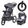 thumbnail image 1 of Sistema de viaje Baby Trend Expedition® Zero Flat Jogger con luces LED, gris tablero, 1 of 5