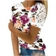 thumbnail image 1 of Camisas de Manga Corta para las Mujeres Impresión Cuello Redondo Suéter Encaje Camisa, Blusa de Verano Casual para las Mujeres, 1 of 4