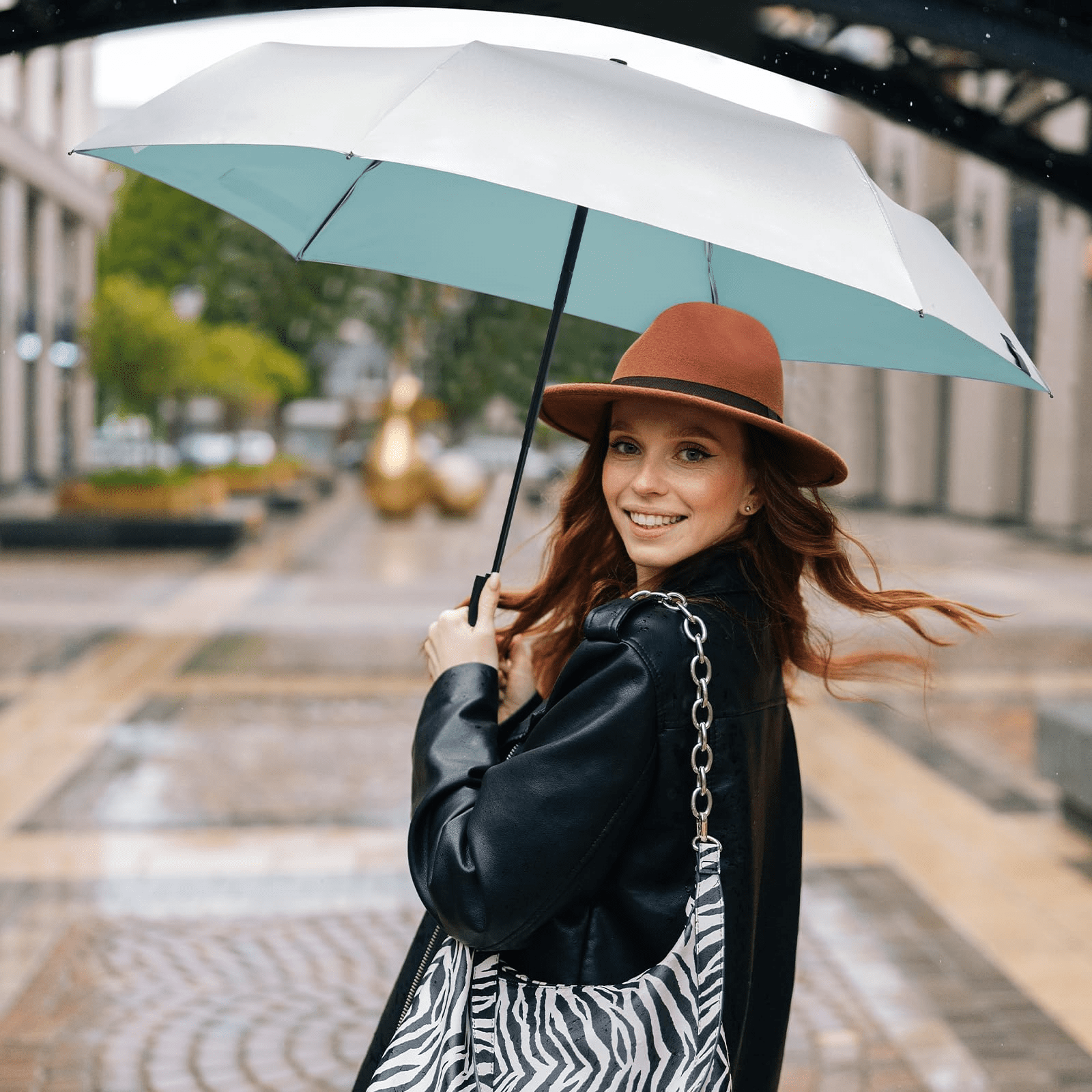 G4Free Travel Umbrella Ultralight UPF 50+ UV Protection Compact Umbrella Super Slim Small Mini Automatic Open and Close