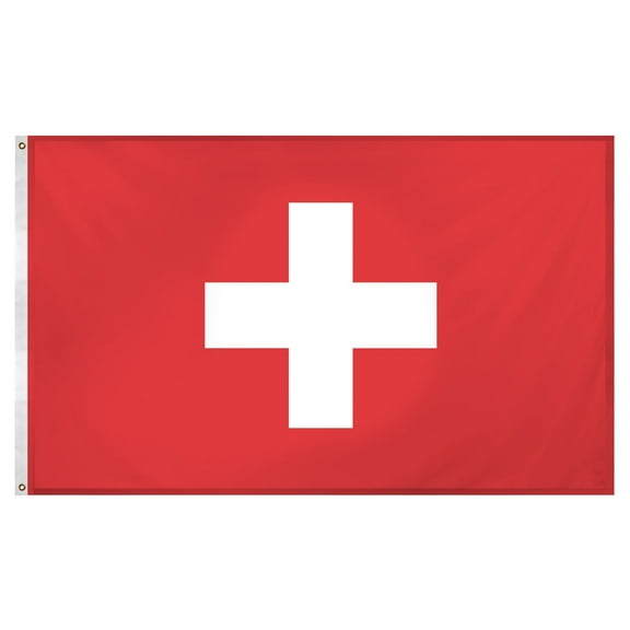 Online Stores Switzerland Flag Super Knit Polyester 9.5in x 6.75in