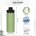 thumbnail image 3 of Cauagu Green Gingham Print 18oz Vacuum Insulated Stainless Steel Water Bottle,Coffee Travel Mug Spill Proof with Lid,Thermos Cup for Keep Hot/Ice Water Drinks, 3 of 7