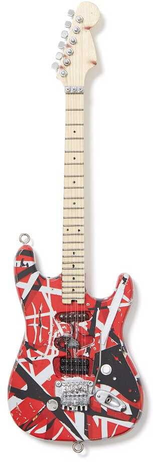 EVH - Eddie Van Halen - Frankenstein Red & White Mini Guitar Replica Collectible