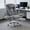 Snowflake Fleece - Light Gray, variant on Snowflake Fleece Office Chair with Foldable Armrests & Pet Bed, Soft Plush Seating, Cozy Pet Nook, Ergonomic Desk Chair for Home and Office