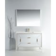thumbnail image 3 of Kubebath Vetro 48'' Gloss White Vanity W/ Quartz Counter Top (Back Splash Free), 3 of 8