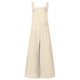thumbnail image 3 of Gibobby pantalones siameses color liso Mono sin mangas para mujer, mono informal liso de verano, pantalones con pechera de pierna ancha, mono de pierna ancha con botones, mono(Beige， XXXXL), 3 of 5