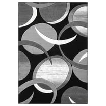 Premium Hand Carved Abstract Modern Rug Contemporary Colorful Thick Carpet Design 1062 (2'6"x3'9",Grey-White)