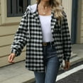 thumbnail image 1 of LOVZFMLL Vestes pour Femmes Décontractées Col Rond Uni Poche Ourlet Fendu T-shirt Ample Manteau, 1 of 7
