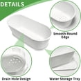 thumbnail image 5 of 5 Set Window Herb Planter Box Rectangular,8.5x3.5 Inch White Plastic Planters with Multiple Drainage Holes and Trays,Indoor Succulent Cactus Mint Flower Pot for Windowsill,Garden Balcony, 5 of 7