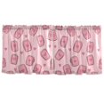thumbnail image 7 of Yayeee Kitchen Curtains Tier Set of 2 Light Filtering 57"x36" Over Sink Window Panels, Phones and Hearts, 7 of 7