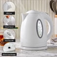 thumbnail image 2 of OVENTE 1.7L Electric Kettle with 1100W Fast Boiling Water, White KP72W | Best For Coffee or Tea, BPA-Free, Water Level Gauge, Auto Shut-Off, Indicator Light, Boil-Dry Protection & Removable Filter, 2 of 8