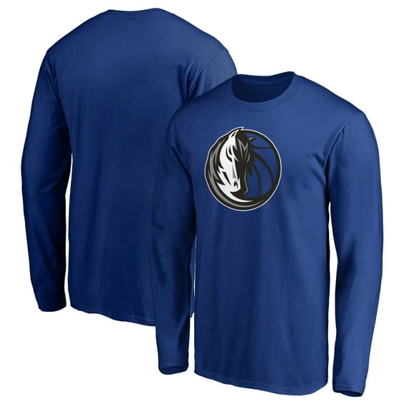 Men's Blue Dallas Mavericks Primary Team Logo Long Sleeve T-Shirt