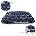 thumbnail image 3 of Geometric Pet Bed, Ornamental Nautical Themed Image with Marine Motifs Ropes Aquatic Elements, Resistant Pad for Dogs and Cats Cushion with Removable Cover, 24" x 39", Dark Blue White, by Ambesonne, 3 of 4