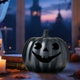 thumbnail image 3 of Halloween Jack O’ Lantern Pumpkins Black, 3 of 7