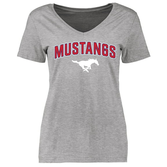 Women's Ash SMU Mustangs Proud Mascot T-Shirt