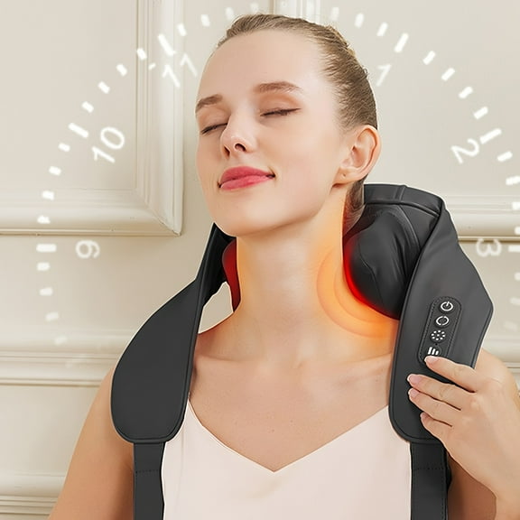Admbm Shoulder Neck Massager w/ Heat, Deep Kneading & Pinching, Black (1 Piece)