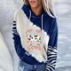 thumbnail image 2 of Suéter de manga larga con estampado de vaca y cuello redondo informal a la moda para mujer Pompotops gfhjh23939, 2 of 4