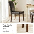 thumbnail image 4 of Aukfa Dining Chairs Set of 2, Kitchen Dining Room Chairs Side Chairs with Nailhead Trim Brown, 4 of 7